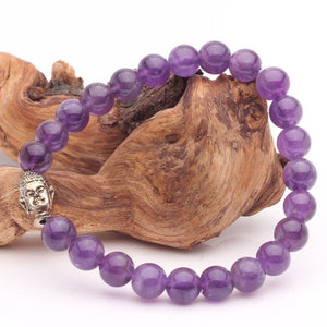 Amethyst + Buddha Head Bracelet - SpiritualClout