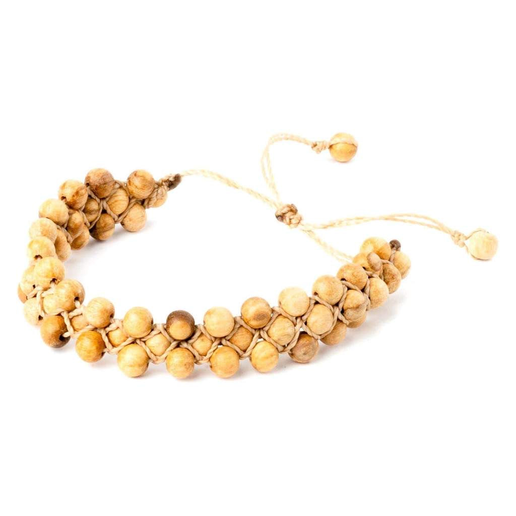 Shipibo Palo Santo Bead Bracelet - Adjustable - SpiritualClout