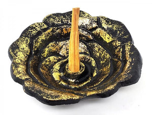 LARGE Gold Rose Petal Smudge Bowl - SpiritualClout