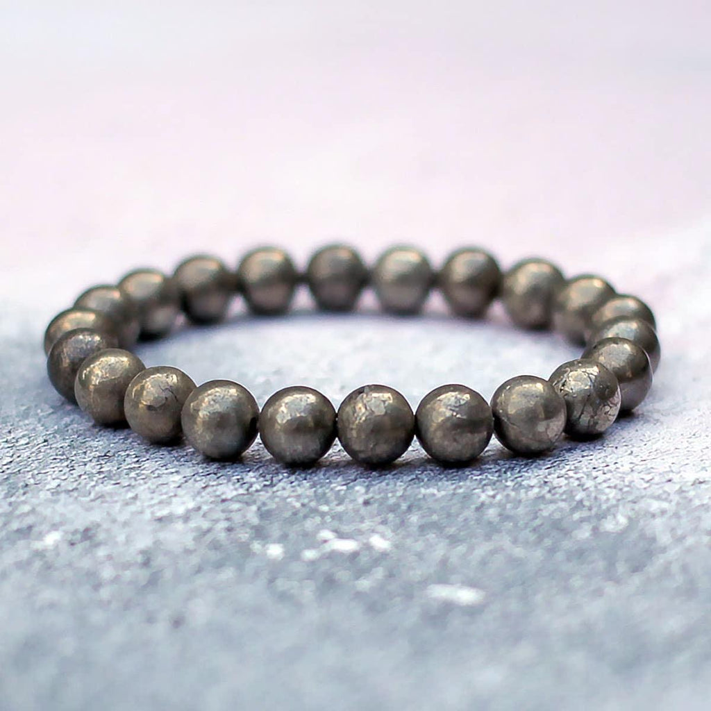 Pyrite 8mm Stone Bracelet - SpiritualClout