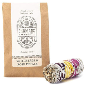 White Sage & Rose Petal Smudge - SpiritualClout